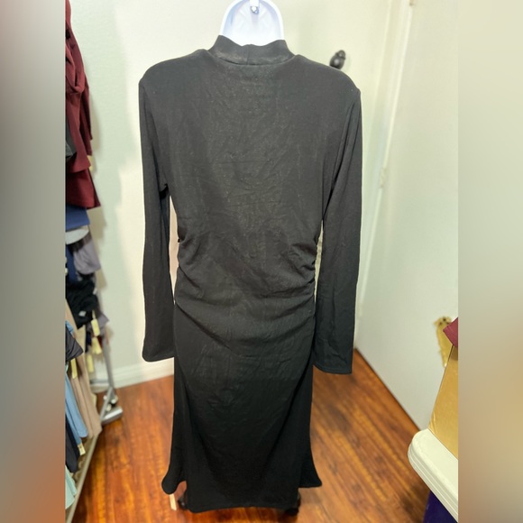 OGL Eco-Mousse®2.0 Mockneck Ruched Sides Midi Brami Dress - Picture 4 of 7